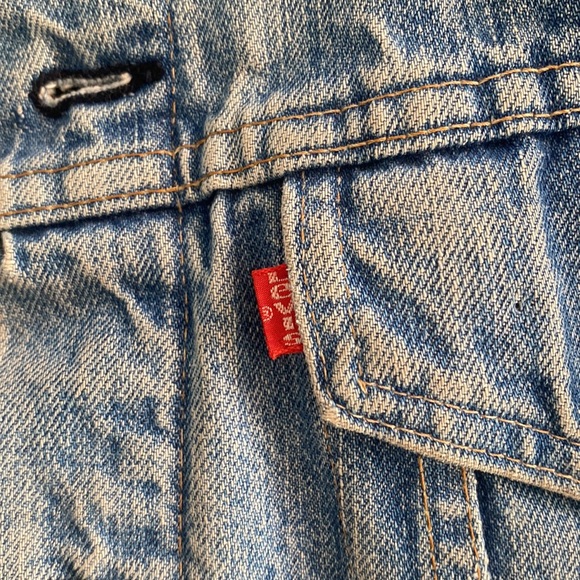 Vintage Levi wool lined jean jacket fits size small-medium - Picture 6 of 6